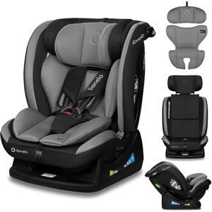 LIONELO AART I-SIZE Seggiolino Auto per Bambini 40-150 cm, Montaggio con Cinture di Sicurezza, Poggiatesta e Schienale Regolabili, Inserto Riduttore e Linguinale, Norma R129 i-Size