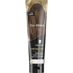 Schwarzkopf - Colorazione Hair Gloss - Cura della lucentezza - Ravvivatore di colore - Districa istantaneamente - Colorazione temporanea - Olio di cocco nutriente - Castano chiaro - 150 ml