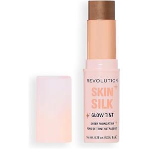Revolution Beauty London Revolution Skin Silk Glow Tint Stick Fondotinta Leggero - Pelle Luminosa, Nasconde le Imperfezioni e Leviga le Linee Sottili, Tonalità Dark Neutral Cool, 8g
