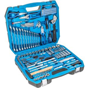 Högert Technik HÖGERT Tecnologia Set di attrezzi I chiavi a bussola, punte e accessori, acciaio al cromo vanadio, forgiato con meccanismo a cricchetto con 72 cricchetti di blocco, HT1R439-131 pezzi