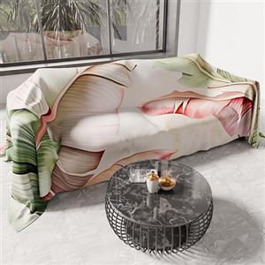 PETTI Artigiani Italiani - Telo Arredo in Microfibra, Copritutto, Copridivano 180x270 cm, Fantasia Floreale 25 191 | Telo Protettivo Lavabile, Copriletto e Copritavolo Multiuso per Divani