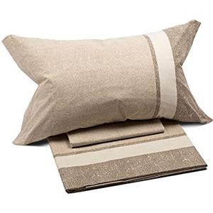 Caleffi - Completo Letto Matrimoniale con Lenzuola Matrimoniali Cotone 100% 240x280, Lenzuolo con Angoli Matrimoniale Coprimaterasso Sotto 180x200 per Materasso Alto 25cm, 2 Federe Cuscino Letto 50x80