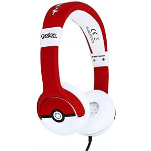 OTL Technologies OTL JUNIOR Cuffie-POKEMON POKEBALL CHILDREN'S-Bambino, Not Machine Specific, Rosso
