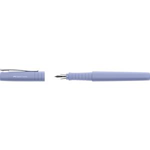 Faber-Castell 241001 Penna Stilografica Poly Pen Asta Iris Pallido, Pennino Largo, Progettata in Plastica Riciclata Con Impugnatura Ergonomica, Scrittura Fluida, Ideale Per Studenti