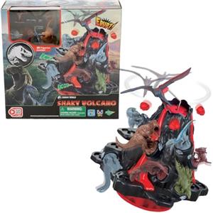 EPOCH Games - Jurassic World - Shaky Volcano, Gioco d'Azione Interattivo con 8 Dinosauri - Modello 7509