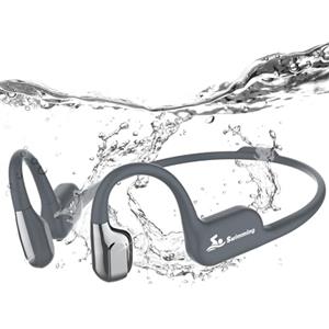ANSTEN Cuffie Conduzione Ossea Nuoto Bluetooth 5.4, Cuffie Subacquee per Piscina IP68 con Memoria MP3 da 8GB, 8H per Nuoto, Surf, Corsa, Ciclismo