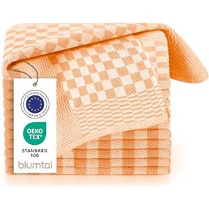 Blumtal Set Strofinacci Cucina Cotone - Canovacci Cucina Cotone 100% - Stracci Cucina Elevata Assorbenza - Certificati Oeko-Tex - 50x70cm - 5 Pezzi - Arancione
