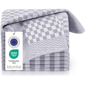 Blumtal Set Strofinacci Cucina Cotone - Canovacci Cucina Cotone 100% - Stracci Cucina Elevata Assorbenza - Certificati Oeko-Tex - Asciugamani Cucina - 50x70cm - 5 Pezzi - Grigio