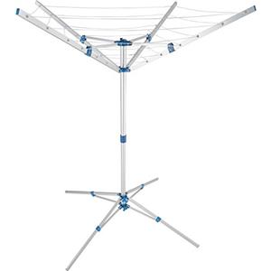 tectake® Stendino a Ombrello 102x102x160cm, Stendino Verticale, Stendibiancheria 4 Bracci, Stendibianchera Regolabile in Altezza, Stendipanni Salvaspazio in Alluminio, Ideale Bucato, Lenzuola - Grigio