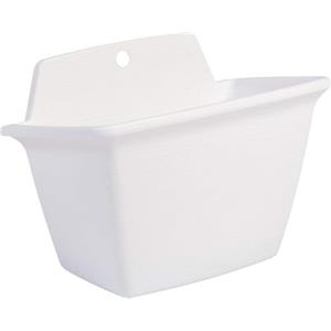 Iris Ohyama, Vaso per piante, fioriera a muro con sistema di drenaggio/conservazione dell'acqua per il giardinaggio - Wall Planter250, Bianca