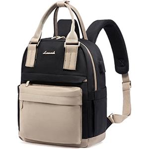 LOVEVOOK - Zaino da donna piccolo, impermeabile, zaino 2 in 1, da città, con porta di ricarica USB, mini zaino da donna, elegante, per il tempo libero, la scuola, i viaggi, il lavoro, 11 pollici,