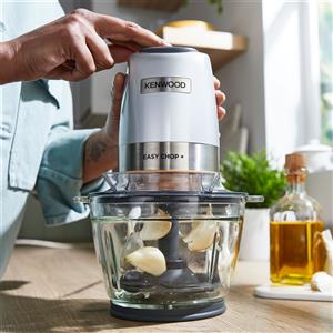 Kenwood CHP62.400SI Tritatutto Easy Chop+, 4 lame Ciotola vetro 0.6L