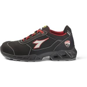 Utility Diadora, Scarpe Antinfortunistiche Unisex, Shark Engine Low S3S FO SR ESD, Colore Black/Red, Taglia 44