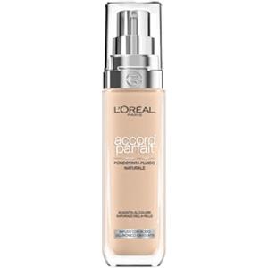 L'Oreal Paris L'Oréal Paris Fondotinta Liquido, Incarnato Uniforme e Illuminato, Finish Naturale, Per Tutti i Tipi di Pelle, Formula con Acido Ialuronico, Accord Parfait, Tonalità: 3R/C Rose Beige, 30 ml