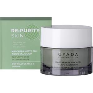 GYADA COSMETICS, Re:Purityskin Maschera Notte con Acido Salicilico, Lenitiva, per Pelli Grasse, Impure, Miste e a Tendenza Acneica, Riduce l'Eccesso di Sebo, 50 ml