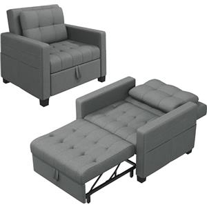 Yaheetech Divano Letto 3 in 1 Imbottito Divanetto Singolo Regolabile