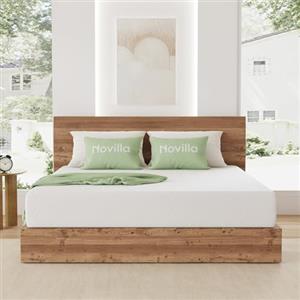 Novilla Materasso 90x190, Materasso Singolo, Altezza 20 cm, Gel Memory Foam, Schiuma Traspirante in Fibra di Bambù, Sostegno Perfetto, Rispettoso Della Pelle, Mediamente Solido
