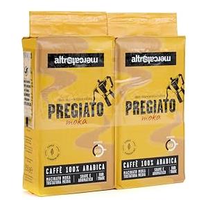 ALTROMERCATO - Caffè 100% arabica pregiato macinato per moka - caffè biologico da commercio equo e solidale - gusto raffinato e aromatico, equilibrio e finezza in tazza - formato bipack - 2 x 250 g