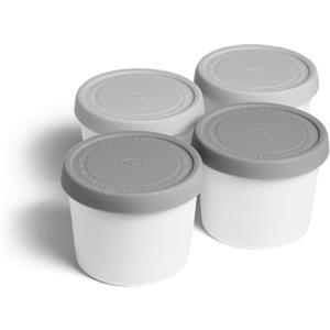 Springlane Kitchen SPRINGLANE set di 2 contenitori per gelato da 1 litro, contenitori per congelatore, senza BPA in qualità alimentare (Grigio - Mini Set Da 4)
