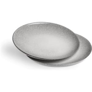 Springlane Kitchen SPRINGLANE stoviglie grigie, servizio da tavola in gres Misty Cliff (Misty Cliff, Set di 2 piatti da colazione)