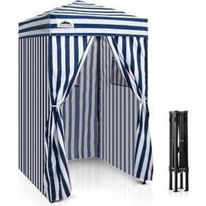 EAGLE PEAK Flex - Tettoia ultra compatta per spogliatoio, 1,2 x 1,2 m, portatile, per piscina, servizi fotografici alla moda o campeggio, colore: blu/bianco