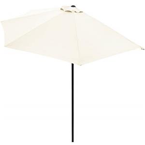 Kingsleeve Ombrellone Mezzaluna a Parete Muro Ø2,7m x 2,3m H manovella UV40+ Idrorepellente Giardino Balcone terrazza Crema