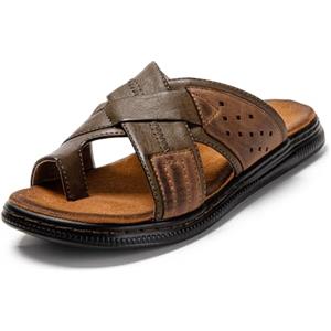JOMIX Ciabatte Infradito Uomo Estivi Sandali Mare Sportivi da Spiaggia Pantofole Eleganti Leggere Comode Morbide da Casa SU9315 (Khaki, 41)