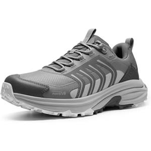 NORTIV 8 Scarpe Trekking Uomo Impermeabili Antiscivolo Leggere Comfort Camminate Outdoor Trekking Campeggio Arrampicata Uso Quotidiano Sneakers alla Moda,Size 40,Grigio Chiaro,SNHI26001M