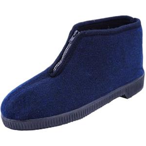JOMIX Ciabatte Inverno Uomo Casa Pantofole Uomo Invernali Calde e Chiuse con Cerniera Scarpe Comode Antiscivolo per Anziani Made in Italy ITU2518 Blu 43