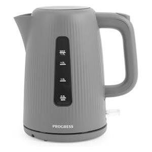 PROGRESS Bollitore Elettrico Progress Mellow - 1,7 L, Filtro Anticalcare Rimovibile, Base Girevole a 360°, Indicatore del Livello dell'Acqua, Beccuccio per un Versamento Facile, 2200W