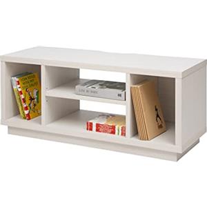 Iris Ohyama, Porta TV/Mobile TV/TV Supporto in legno/Porta TV con ripiani aperti/Porta TV per TV da 43 pollici, Legno massello, Ufficio, Soggiorno - TV Cabinet Standard OTS-100S - Quercia Bianco
