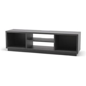 Iris Ohyama, Porta TV/Mobile TV/TV Supporto in legno/Porta TV con ripiani aperti/Porta TV per TV da 65 pollici, Legno massello, Ufficio, Soggiorno - TV Cabinet Standard OTS-150S - Quercia nera