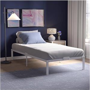 Dreamzie Struttura Letto Matrimoniale 90x190 con Rete in Metallo Bianco - Rete 90x190 con Gambe - Altezza 41 cm - Resistente, Montaggio Facile, Ampia Capacità di Stoccaggio