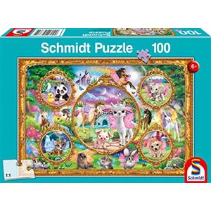 Schmidt Spiele 56371 Animal Club - Puzzle da 100 pezzi