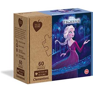 Clementoni - 27001 - Puzzle Play For Future - Disney Frozen 2-60 pezzi - materiali 100% riciclati - Made in Italy, puzzle bambini 5 anni+