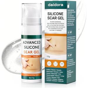 daidora Gel per Cicatrici - Crema per Cicatrici 15g, Riduce Prurito e Arrossamento, per Cicatrici Chirurgiche, Ustioni, Traumi e Cicatrici da Cesareo