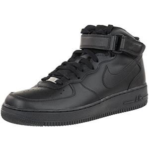 NIKE CW2289-001 Air Force 1 Mid '07 Uomo, Black/Black EU 49.5
