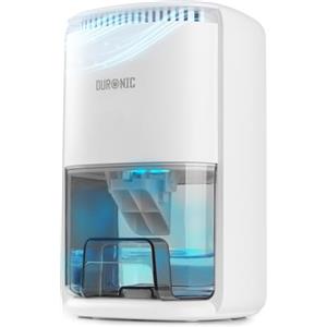 Duronic DH07 WE Mini Deumidificatore 22,5W 1L con Timer e Spegnimento Automatico, Deumidificatore Elettrico Compatto per Camera da Letto, Bagno e Casa, Anti Muffa, Condensa, Allergie e Umidità, Bianco