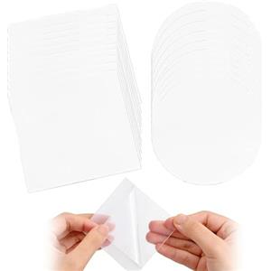 Trpoey 20 Pezzi Patch di Riparazione Trasparente Nastri Adesivi, Patch di Riparazione Tenda Applicabile, Impermeabile, Gonfiabile, Giocattoli Gonfiabili Seggiolini Auto Divano Tende Kayak Dinghies Materassi