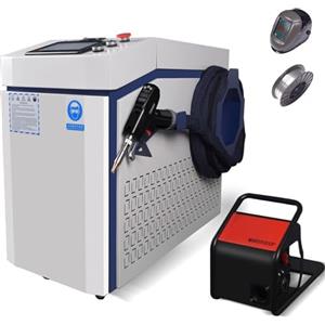 Ovsuqu Saldatrice a Fibra Laser 1500W / 2000W / 3000W 4 in 1 Saldatura, Pulitura, Taglio e Brasatura Saldatrice Portatile Raycus per Tutti i Metalli, Rimozione Ruggine, Uso Industriale (1500W)