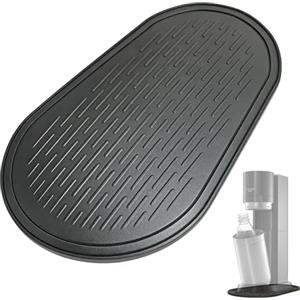 VINATO Tappetino in Silicone per SodaStream Duo/E-Duo, Tappetino Antiscivolo Assorbente per Gasatore d'Acqua, Accessorio da Cucina, Nero