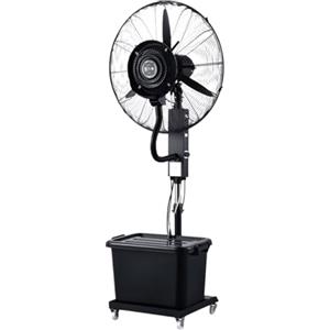 AnYaBinni Ventilatore ad Acqua con Nebulizzatore 42L, Ventilatore a Piantana con Ruote Regolabile in Altezza, Oscillazione 80°, Inclinazione 15°, Flusso 20mI per Esterno, Casa, Ufficio e Grandi Ambienti