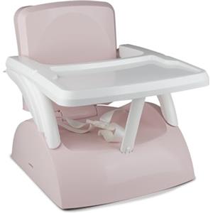 THERMOBABY - Rialzo per sedia per bambini 2 in 1 THERMOBABY YEEHOP - 6-18 mesi - Imbracatura di sicurezza a 3 punti - Tablet rimovibile - Rosa cipria