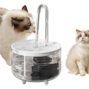 Generic Fontana per cani | Fontanella per gatti alimentata a batteria USB 1L | Distributore di acqua per gatti con filtraggio a circolazione automatica, forniture di acqua trasparente per cani e gatti da inte
