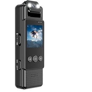 PUSOKEI Fotocamera Corpo WiFi 4K con Registrazione Audio e Video, Mini Action Cam POV Indossabile con Obiettivo Rotante a 180° e Clip Posteriore, Registrazione in Loop per Lavoro, (128GB)