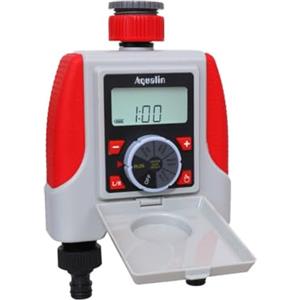 Aqualin 2 Vie Centralina Irrigazione,Orologio da giardino con display LCD dispositivo di irrigazione per programmabile giardino