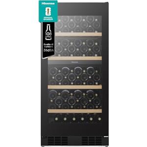 Hisense RW3N230GELF NUOVA Cantinetta vino da 108 bottiglie, Classe energetica F, Nero
