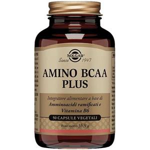Solgar Amino BCAA Plus - Integratore di Aminoacidi Ramificati e Vitamina B6, 50 Capsule Vegetali