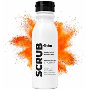 4him Scrub Viso Uomo e Corpo 300ml con Acido Salicilico e Aloe - Esfoliante Delicato per Pelle Grassa, Acne, Punti Neri e Imperfezioni - Face & Body Scrub Uomo Made in Italy - 4him