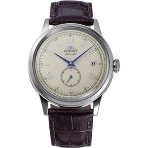 Orient Bambino piccoli secondi meccanici (38 mm) quadrante avorio/cinturino in pelle marrone RA-AP0105Y30B